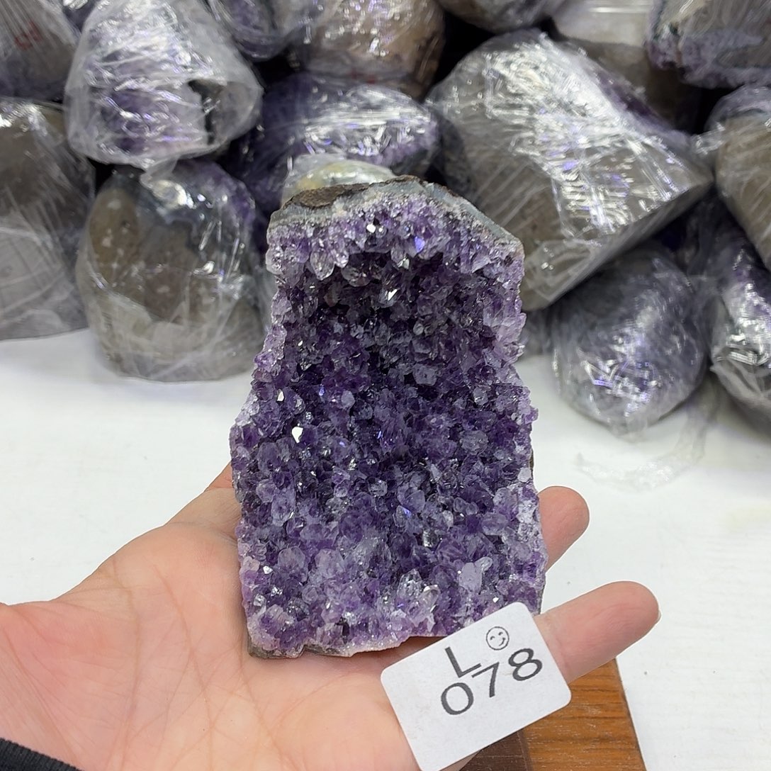 水晶未镶嵌摆件天然紫水晶