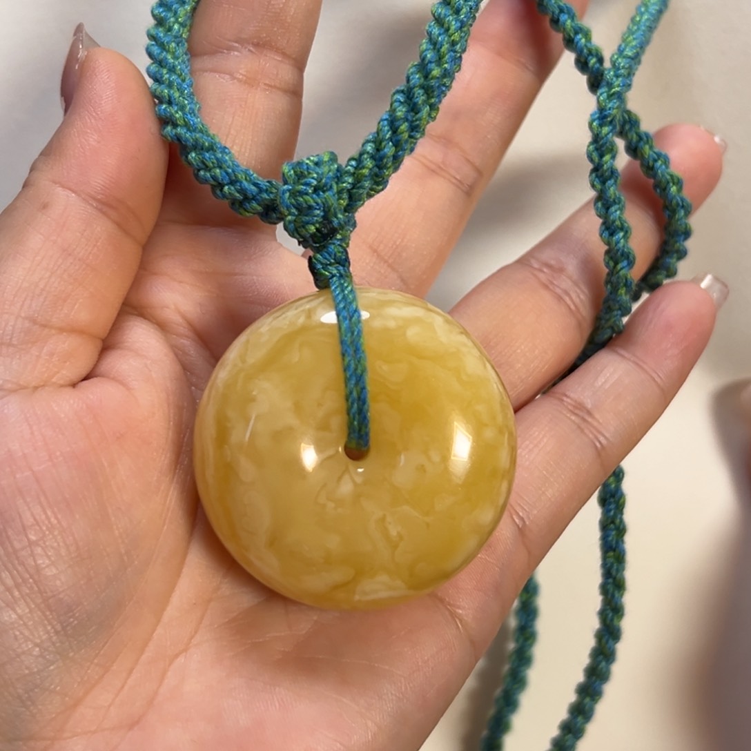 琥珀颈饰未镶嵌用****4平安扣