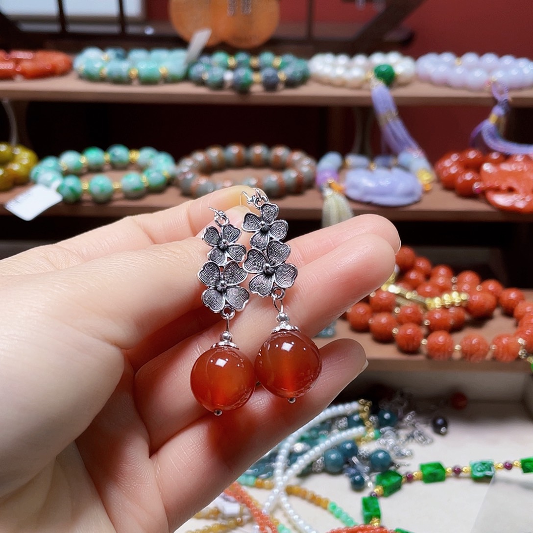 玛瑙/玉髓合金炸饰品