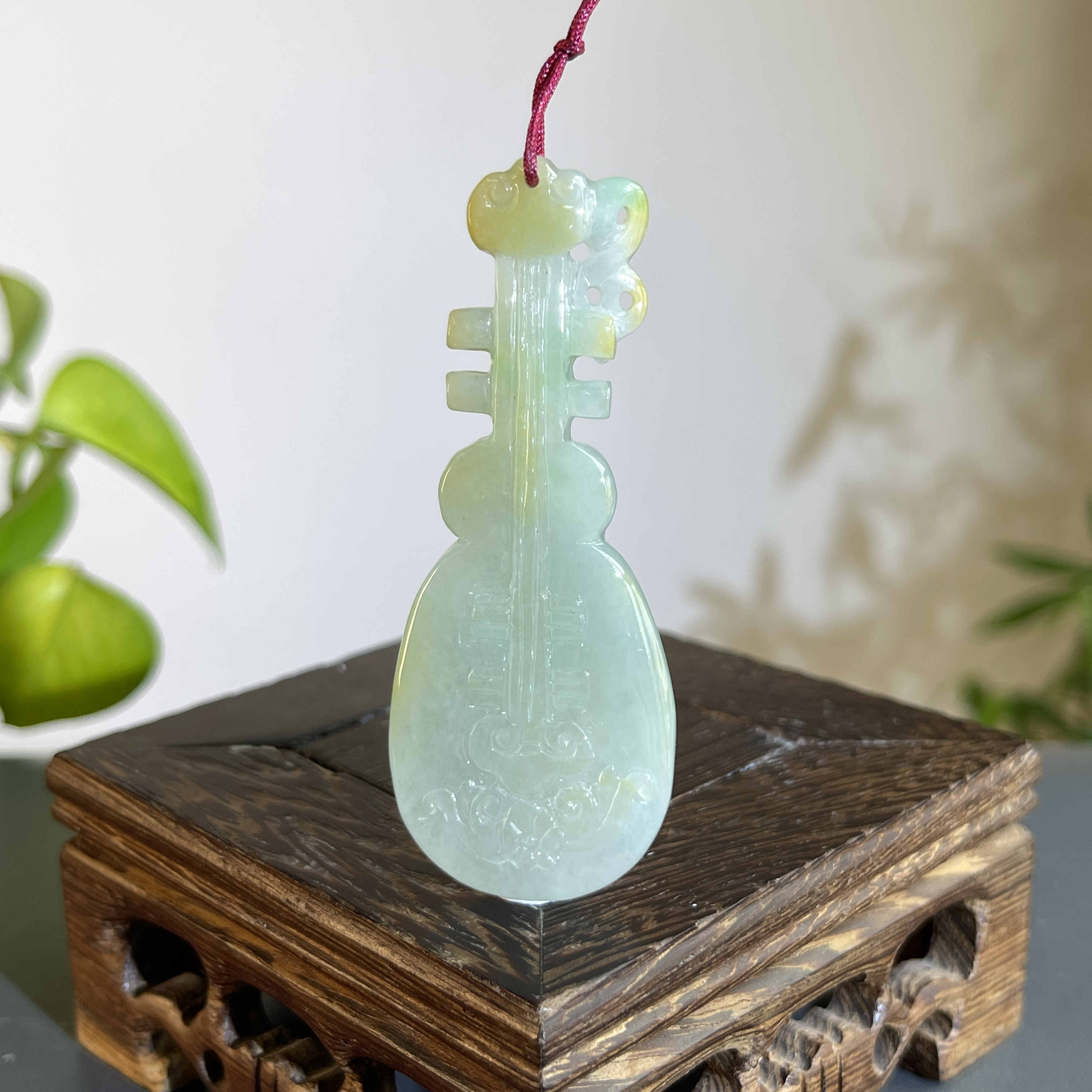 JTW20-25  天然翡翠缅甸A货 琵琶