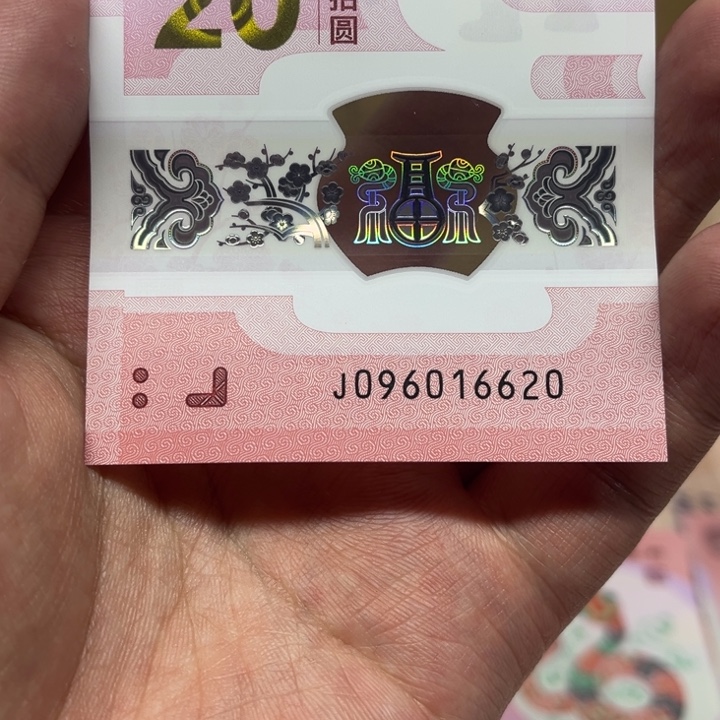 蛇钞朦胧号裸钞单张096016620