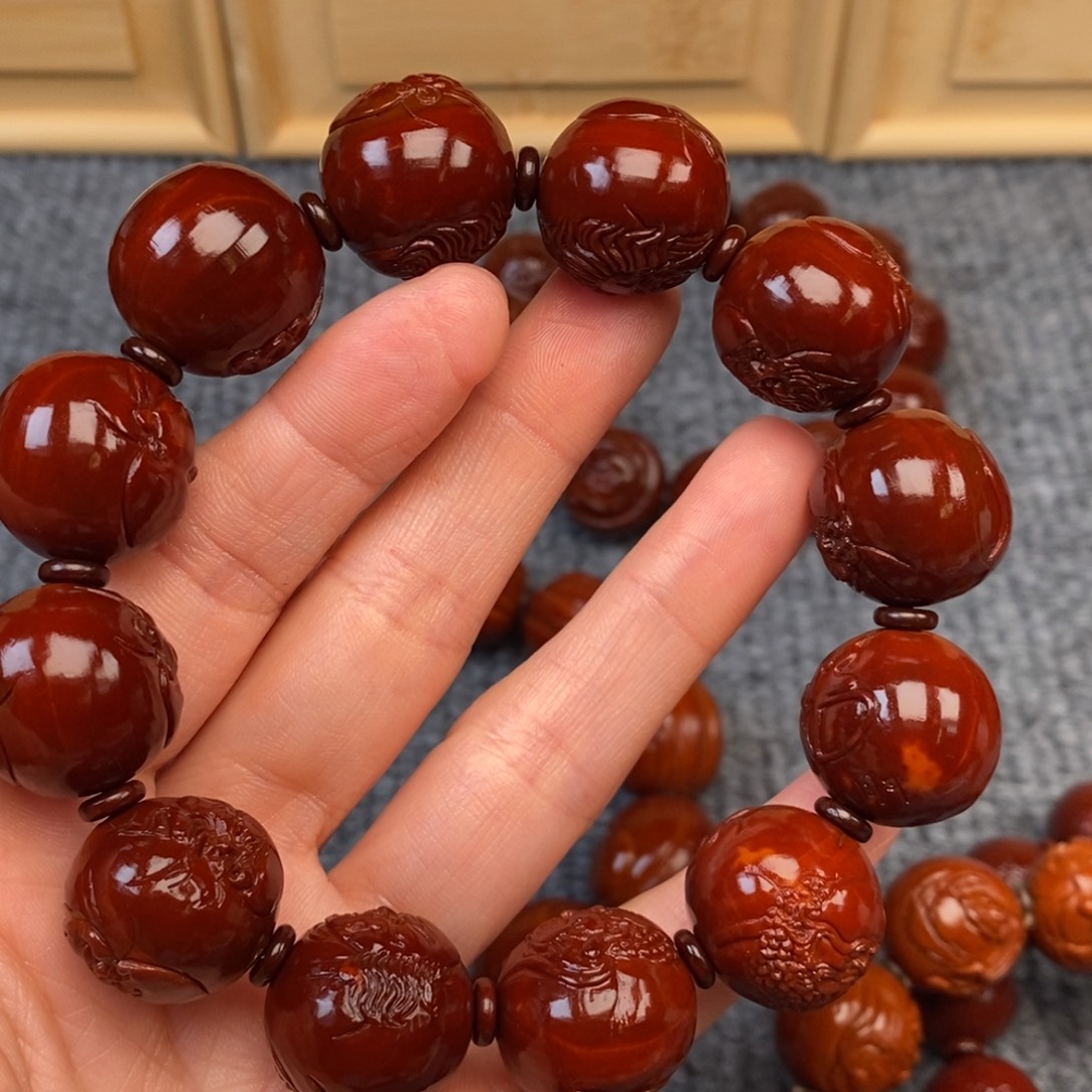 不***心橄榄核手串/手链光柱罗汉