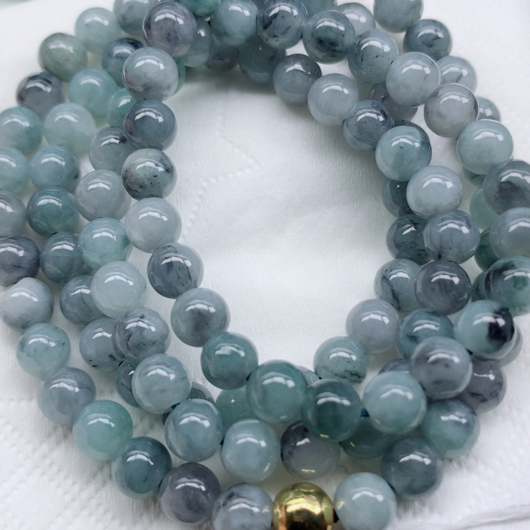 翡翠未镶嵌颈饰珠珠