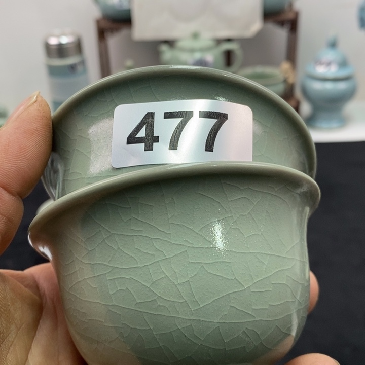 杯子黑**眼原矿釉原产地汝瓷微瑕