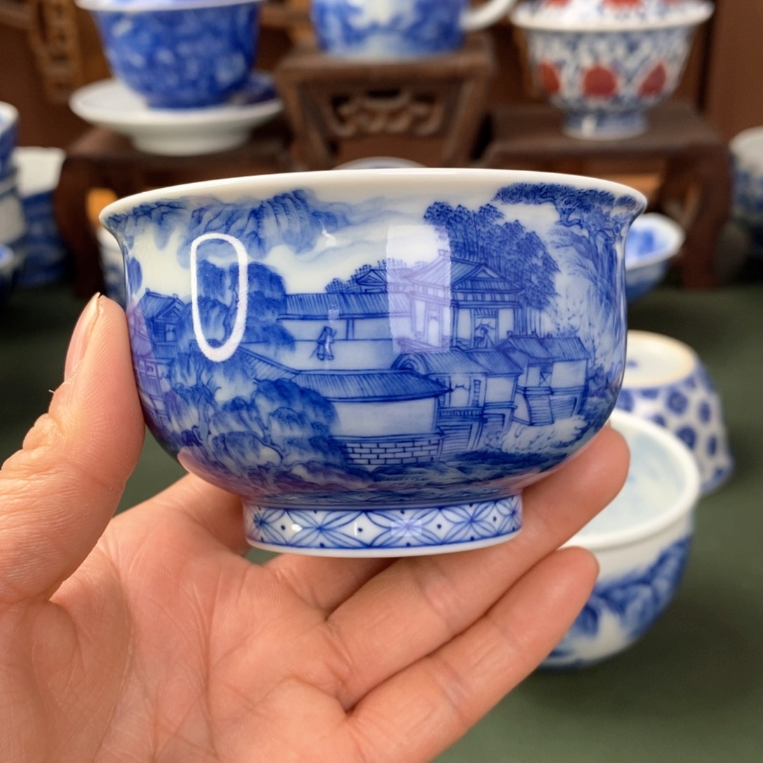 杯雪*景德镇陶瓷手工手绘