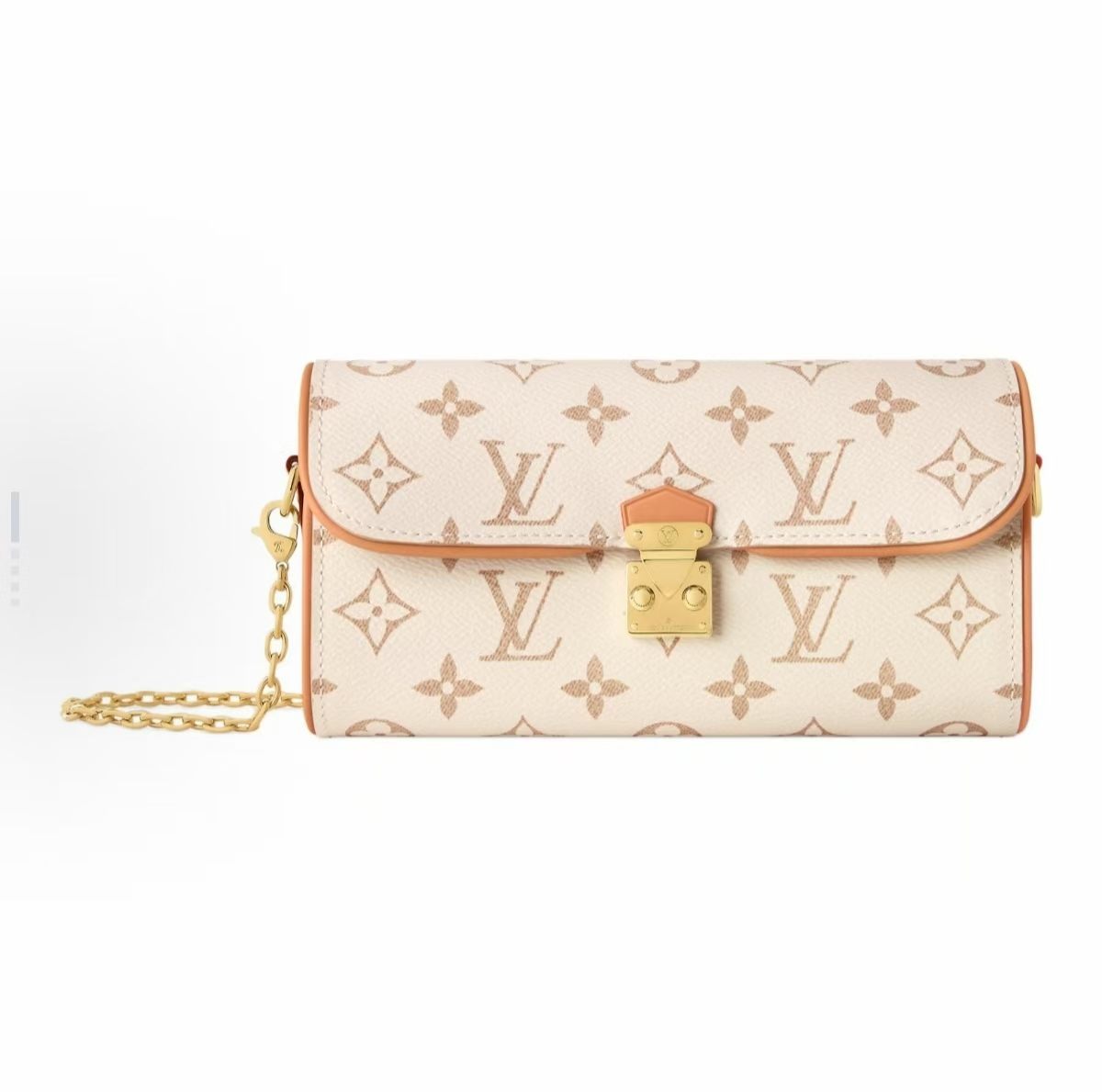 未使用 LouisVuitton/路易威登 沙丘色camille斜挎麻将链条包