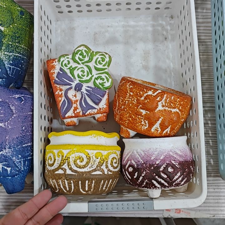 红陶吸水透气的白陶花盆凑满12发货