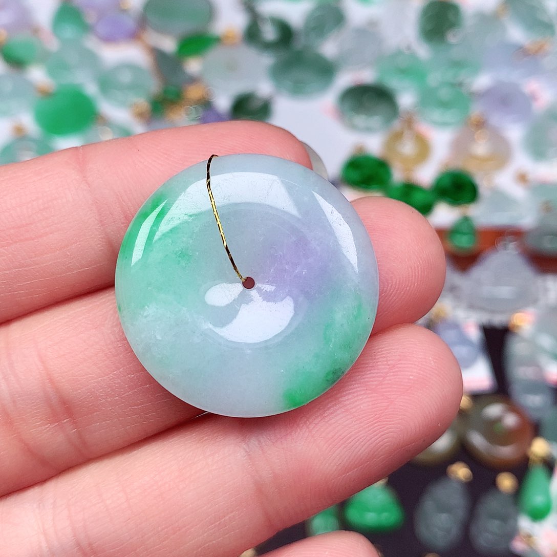 翡翠颈饰未镶嵌天然翡翠A货