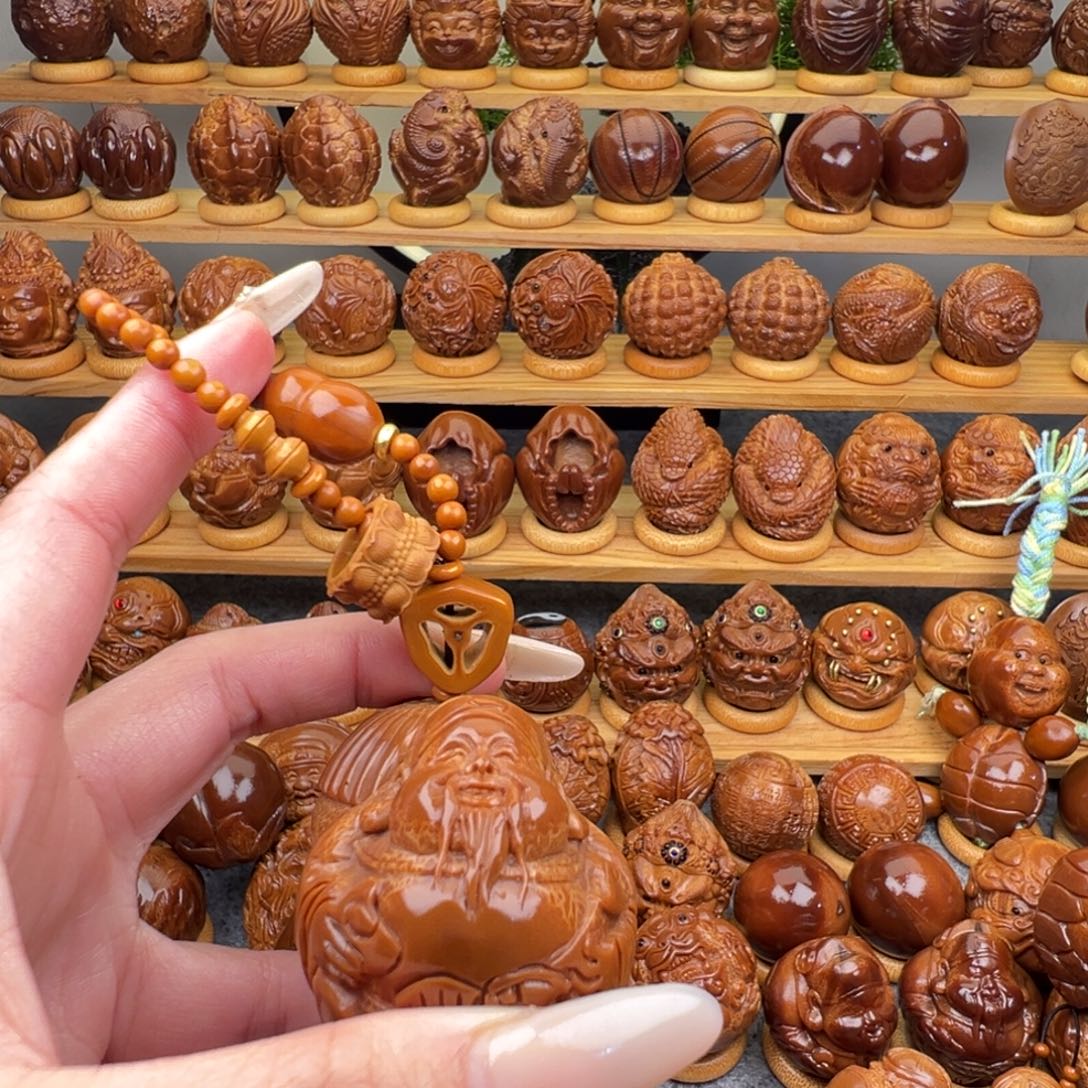 沙***鱼手串/手链橄榄核财神