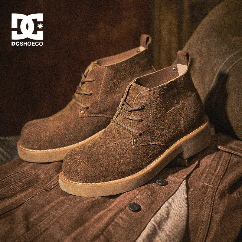 DCSHOES XIVAN EDGE 2025年头层牛皮英伦风男鞋中帮工装马丁靴男