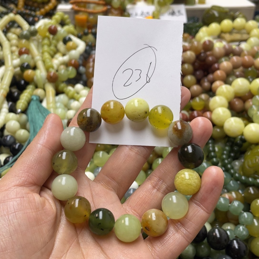 蛇纹石玉手链未镶嵌