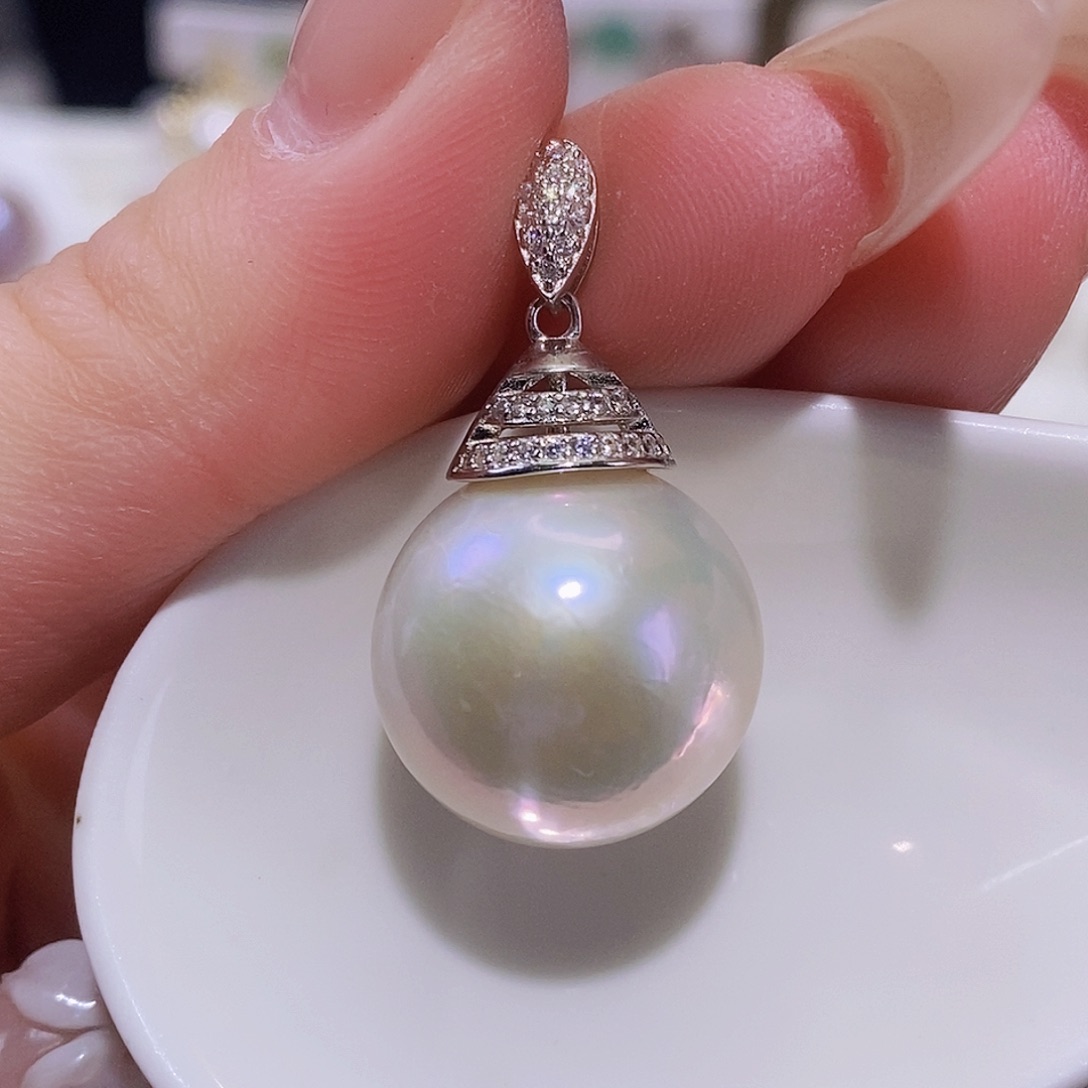 淡水珍珠颈饰银S925镶嵌J****?
