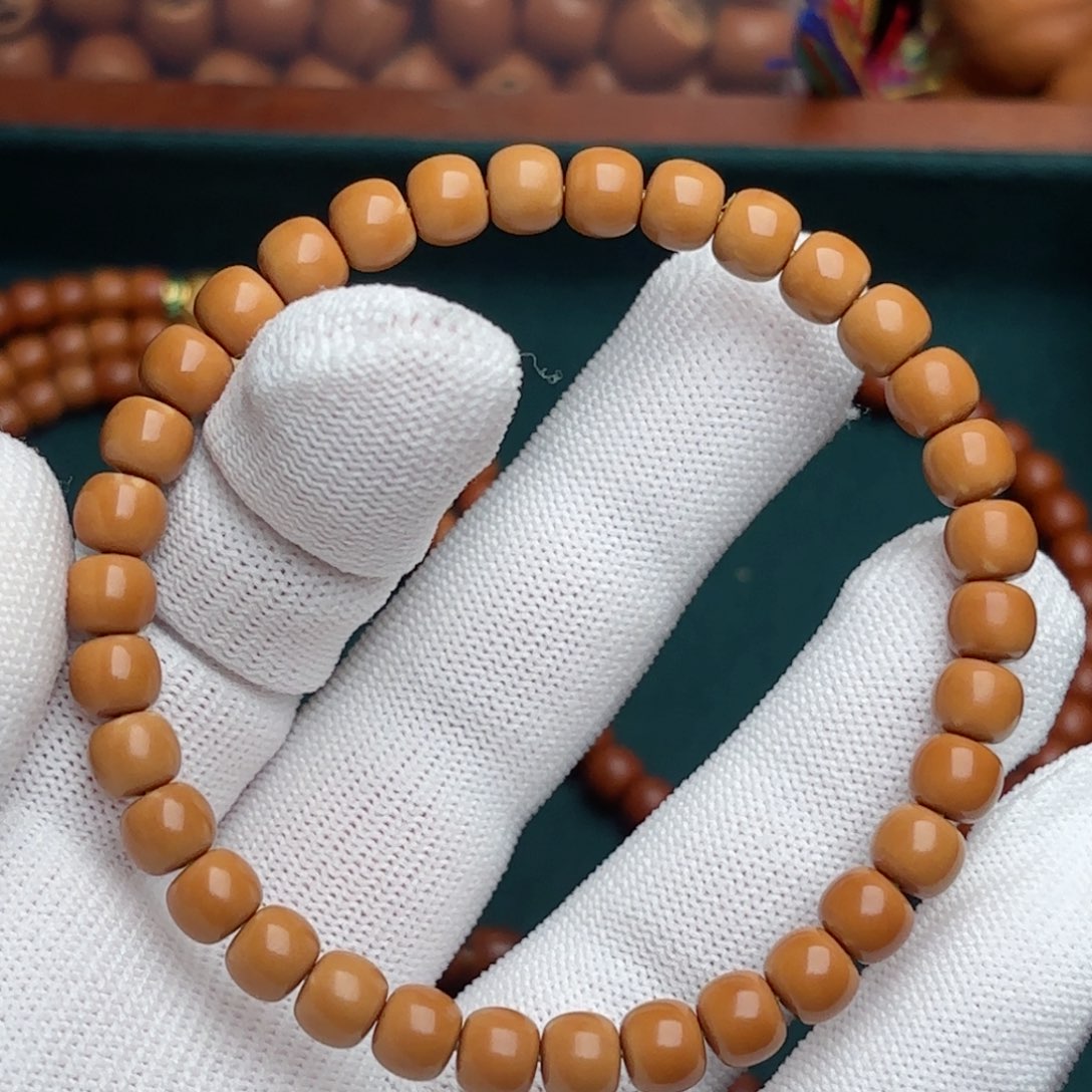 橄榄核手串B****ā核尖老挝单圈6.8