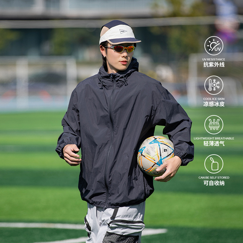 轻薄防紫外线连帽外套男款夏季防晒衣情侣宽松钓鱼潮流防紫外线