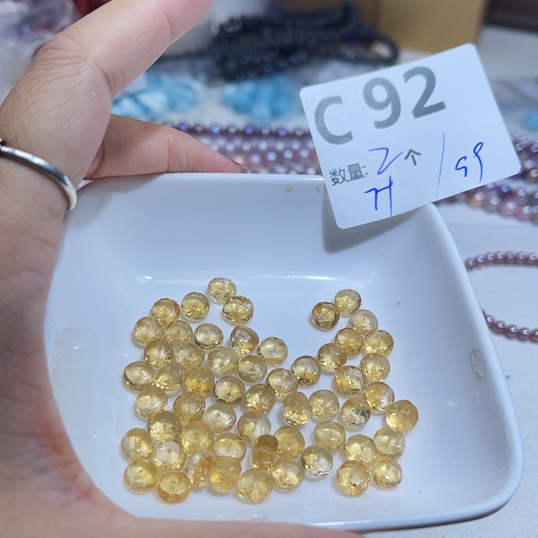 珠宝半成品水晶未镶嵌c92.         