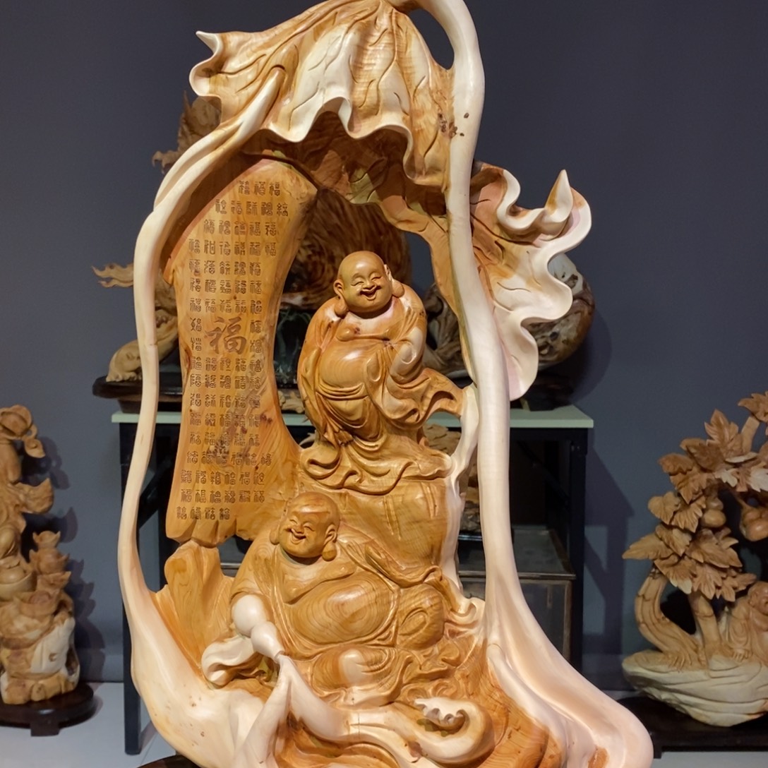 宁***湾柏木（崖柏）崖柏木雕刻