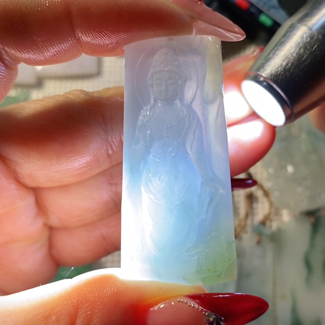 定制翡翠未镶嵌翡翠吊坠