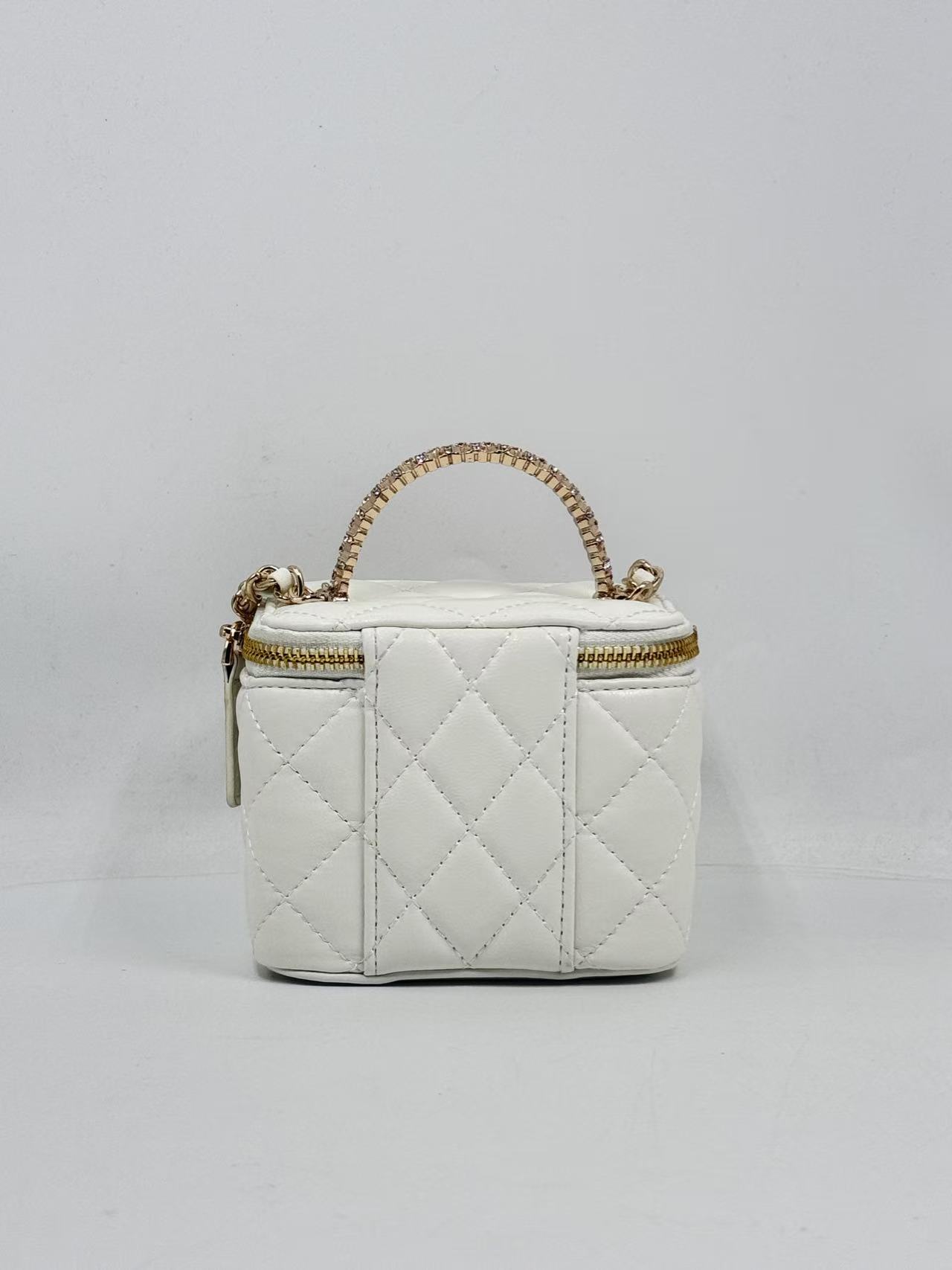 LQ-WITH-QUEEN真皮女包拉链小废包白色- 0568