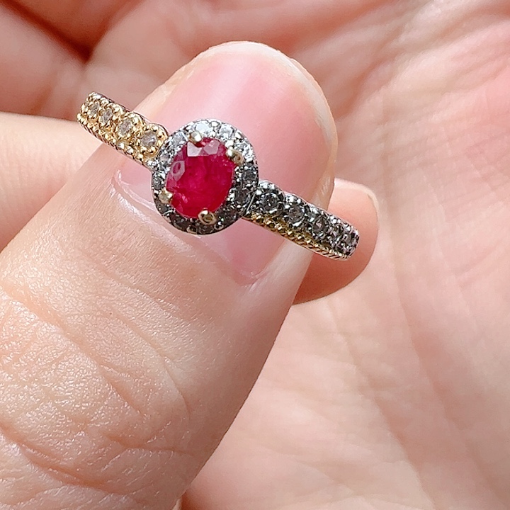 银S925镶嵌红宝石戒指