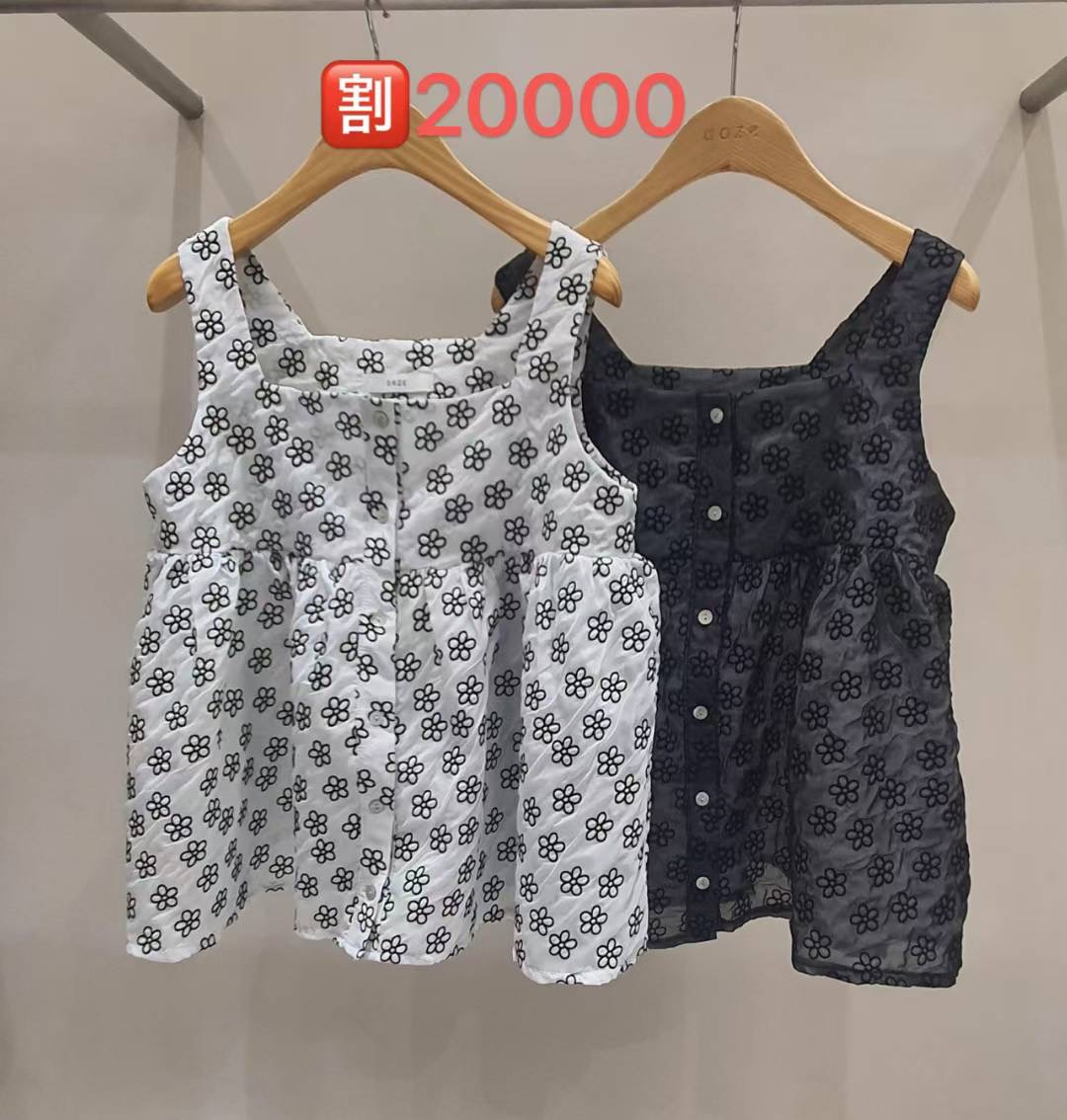 韩国东大门DAZE打折款小花朵棉麻吊带 NO退NO换