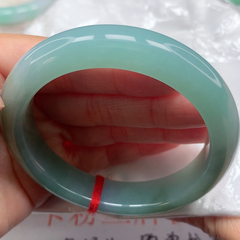 【闪购商品】翡翠手镯未镶嵌冰润海蓝之谜手镯5556圈9号