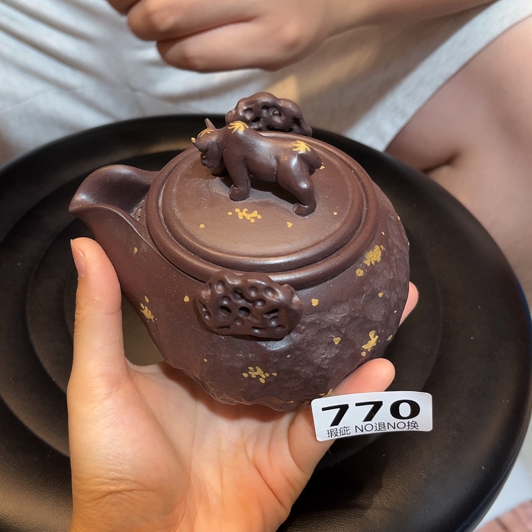 茶壶紫砂紫砂手抓壶微瑕