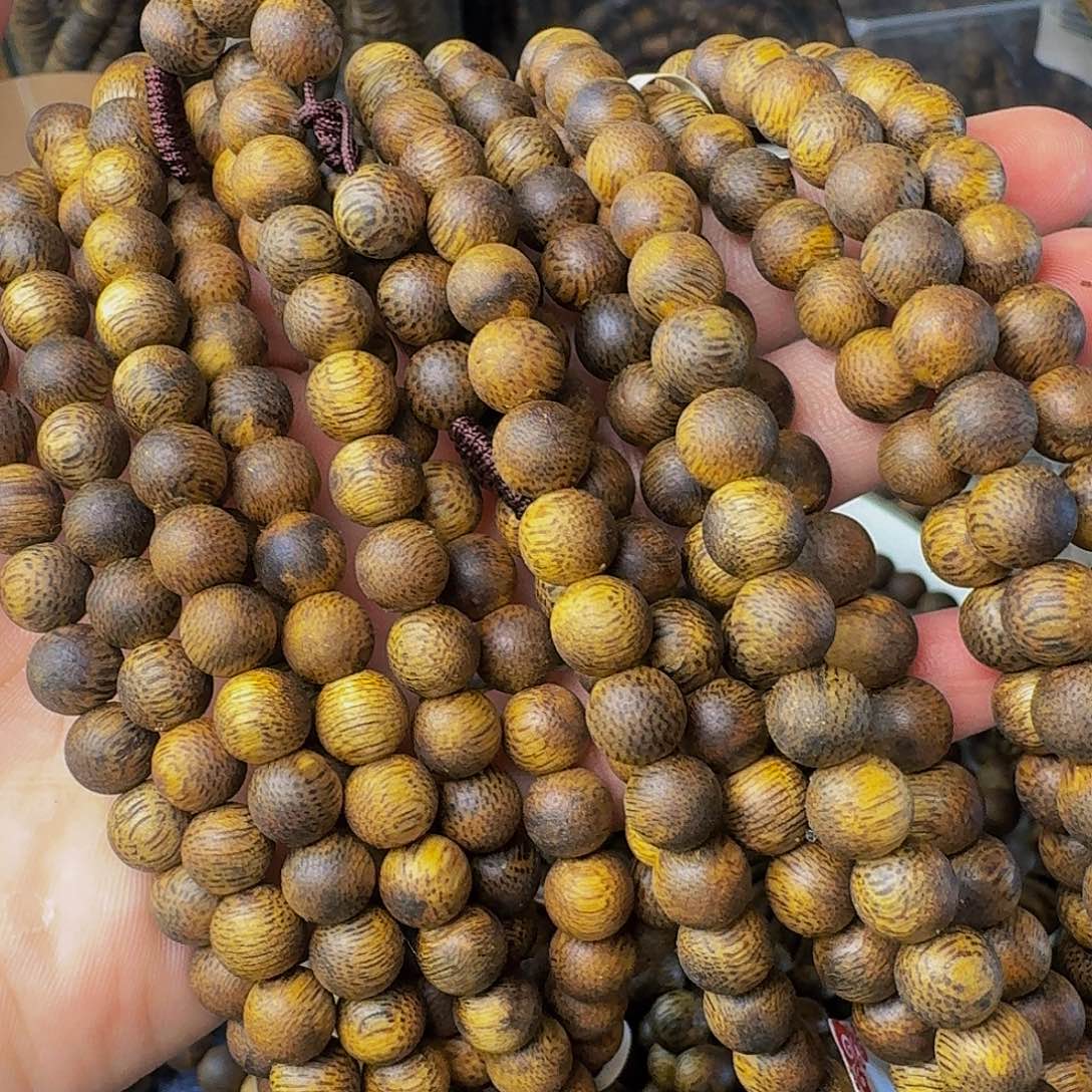 沉香手串白棋卡七圆珠多样性发18