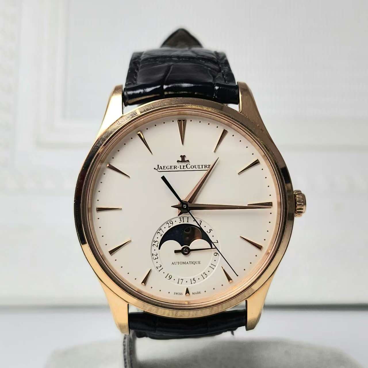 99新 Jaeger-LeCoultre/积家 大师月相Q1362510/39MM/18K玫瑰金