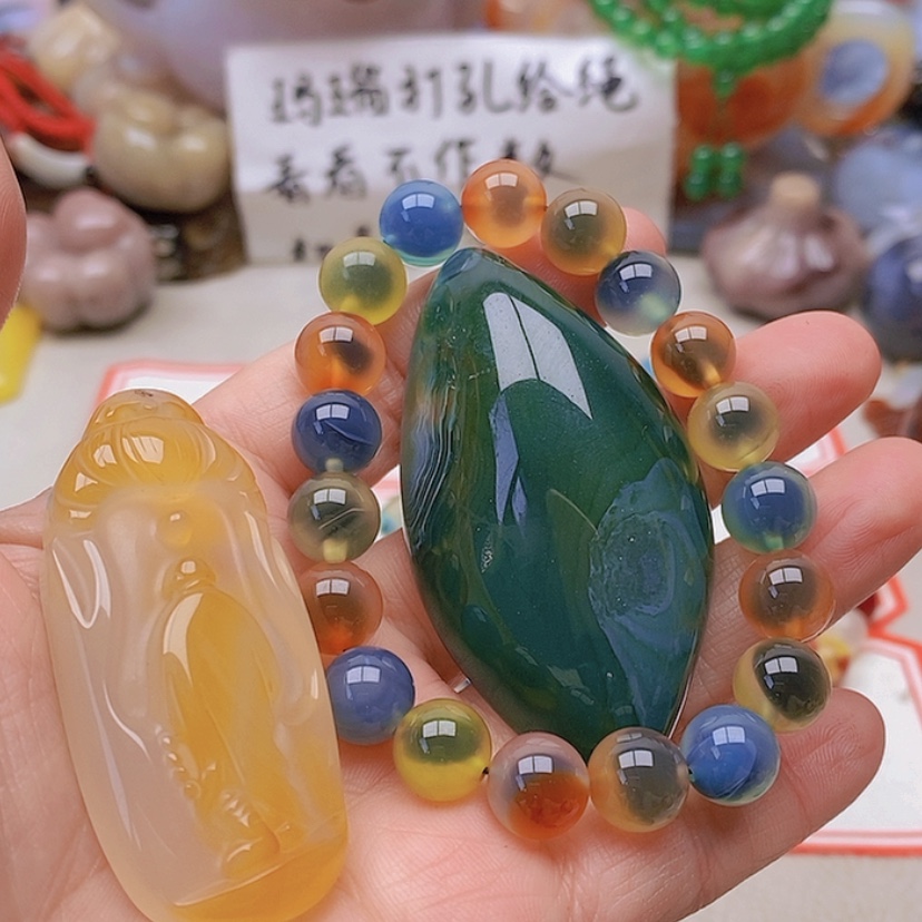 【闪购商品】未镶嵌玛瑙/玉髓珠宝半成品g****r