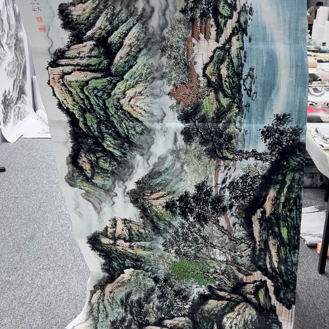 流***驳国画纯手工制作的一