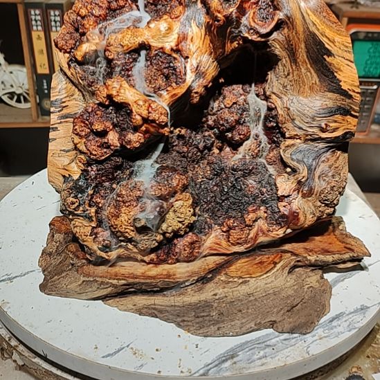 南***哥泥塑34北沉香琥珀木天然造型山水摆件