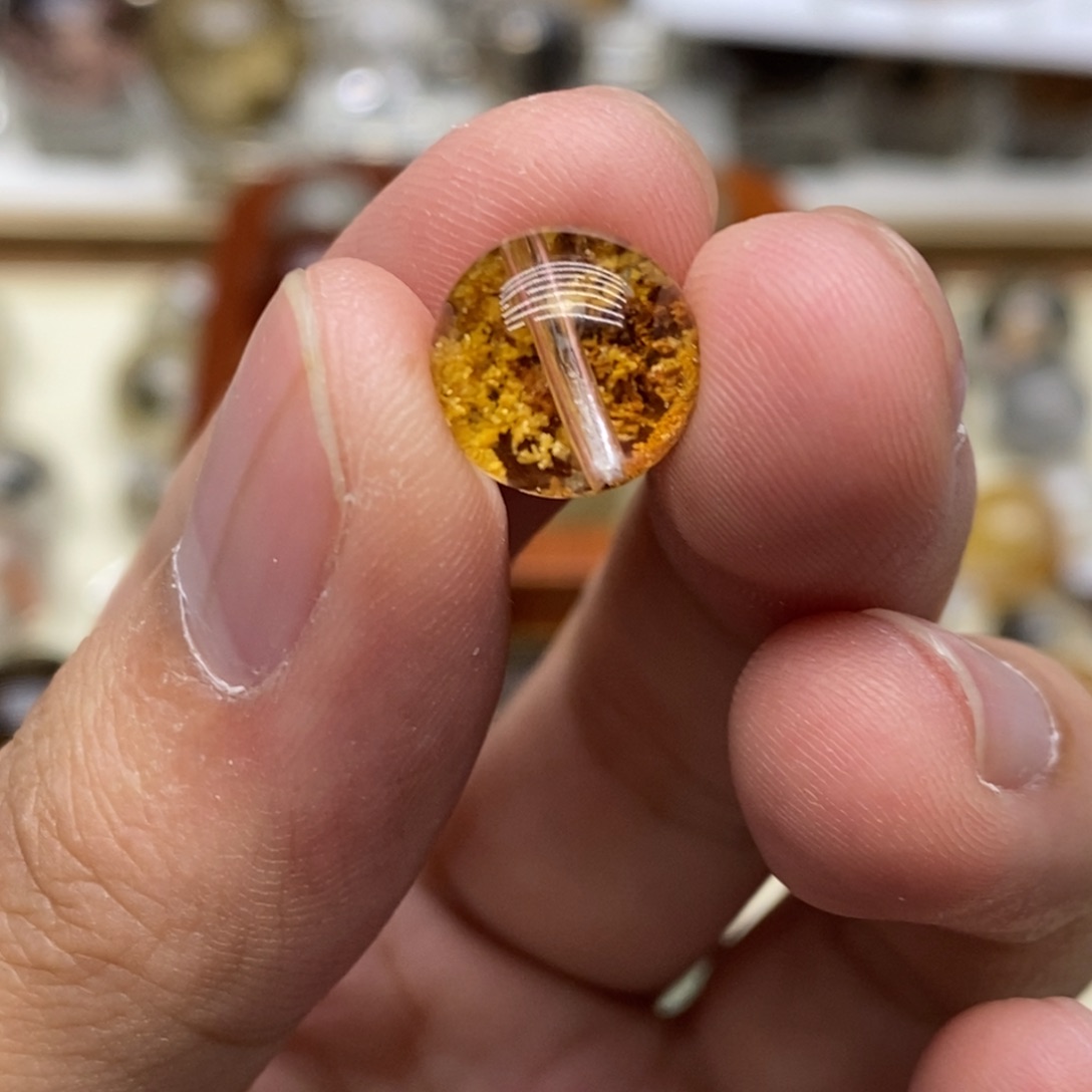 水晶圆珠11.1m未镶嵌水晶小***伢