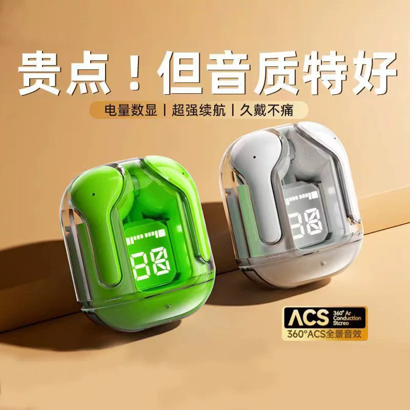 万利达Air31蓝牙耳机无线运动音乐高颜值透明灯光适用手机