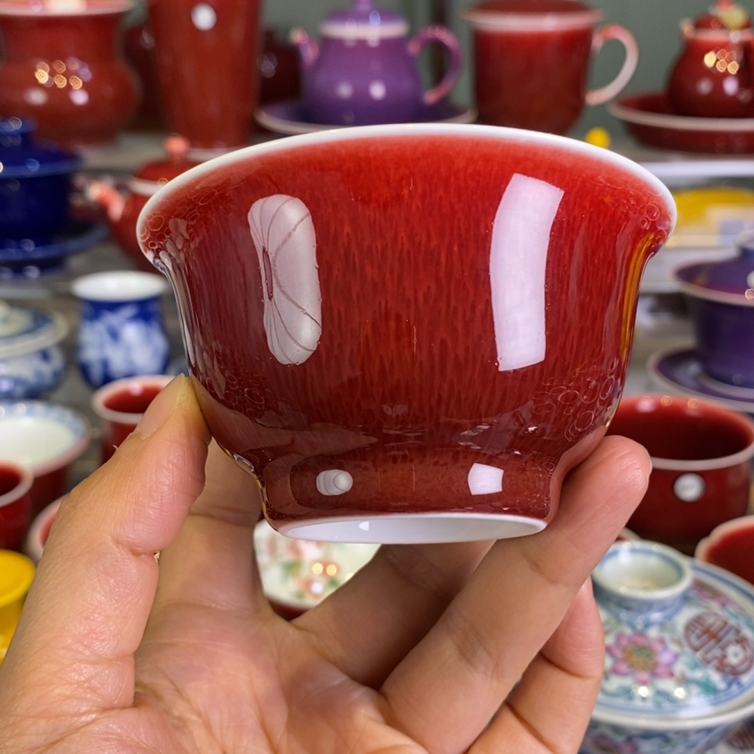 清欢雅玩原矿郎红若深杯
