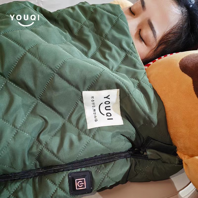 优骑新款多功能露营睡袋单人加热睡袋