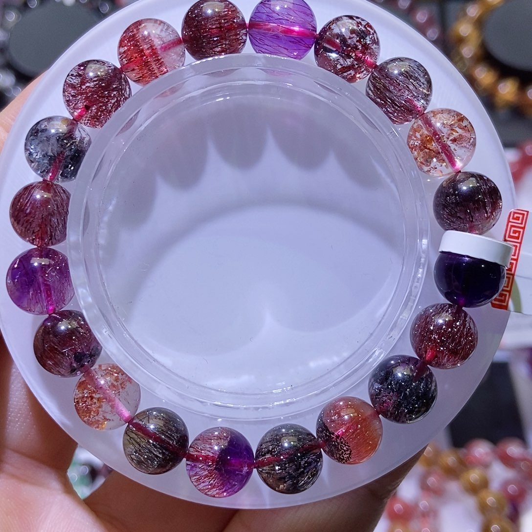 未镶嵌手链水晶黑加仑9.8