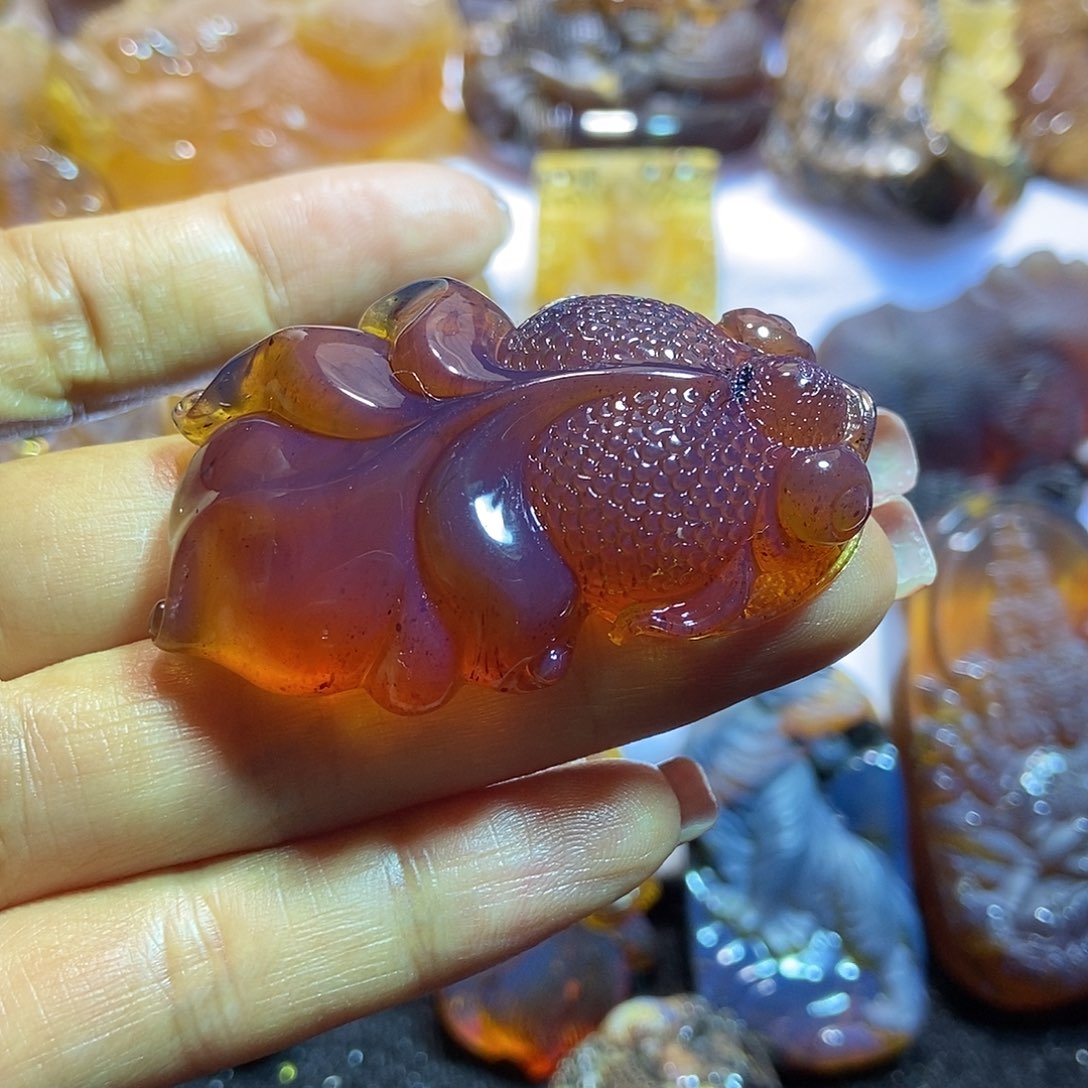 琥珀颈饰未镶嵌喵****1鱼