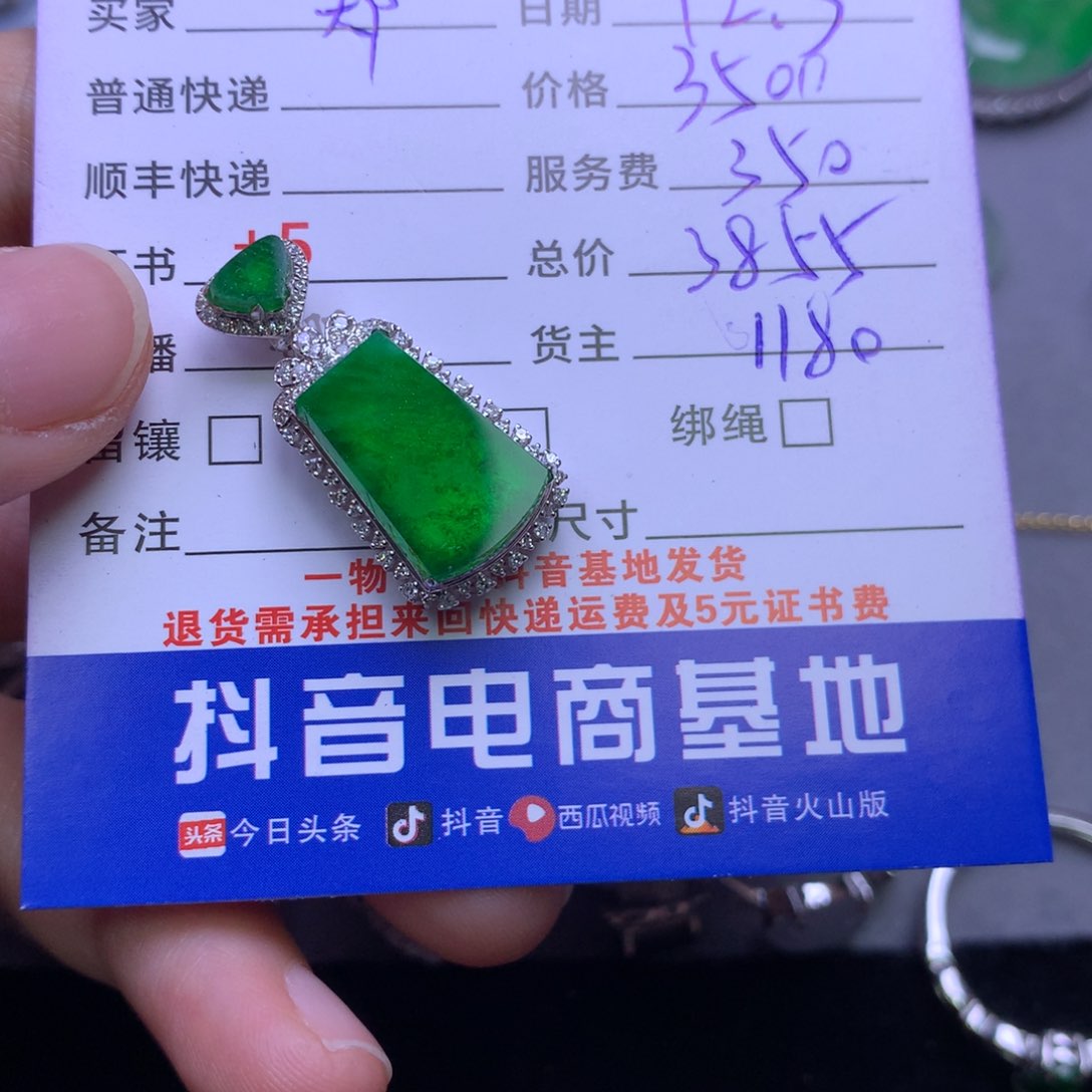 颈饰18K金镶嵌翡翠郑*姐