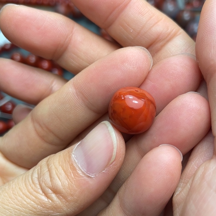 南红玛瑙单珠14多样性发1未镶嵌