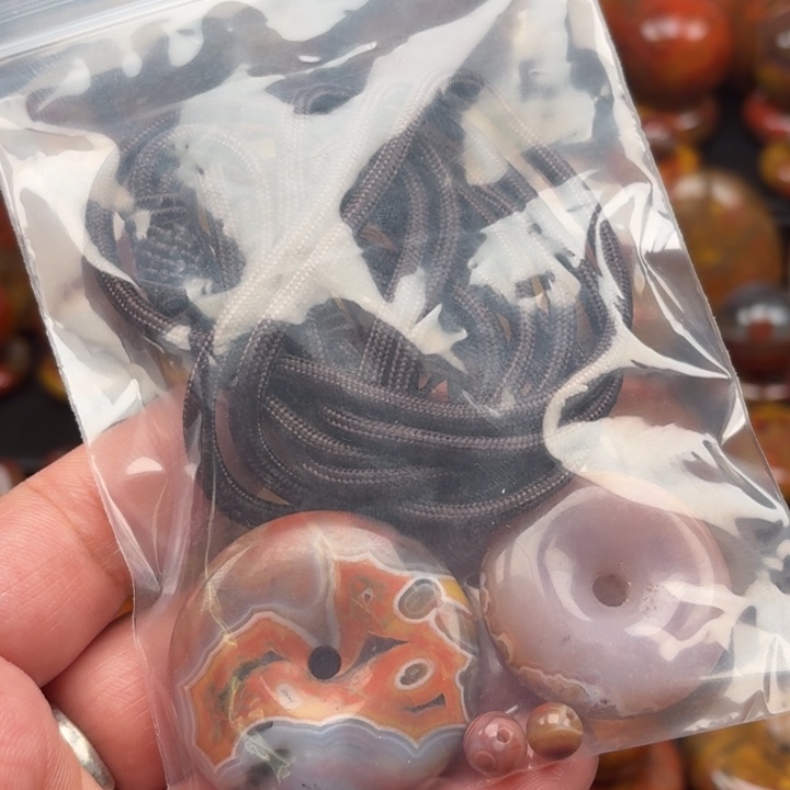 开***子玛瑙/玉髓未镶嵌吊坠(不含链)