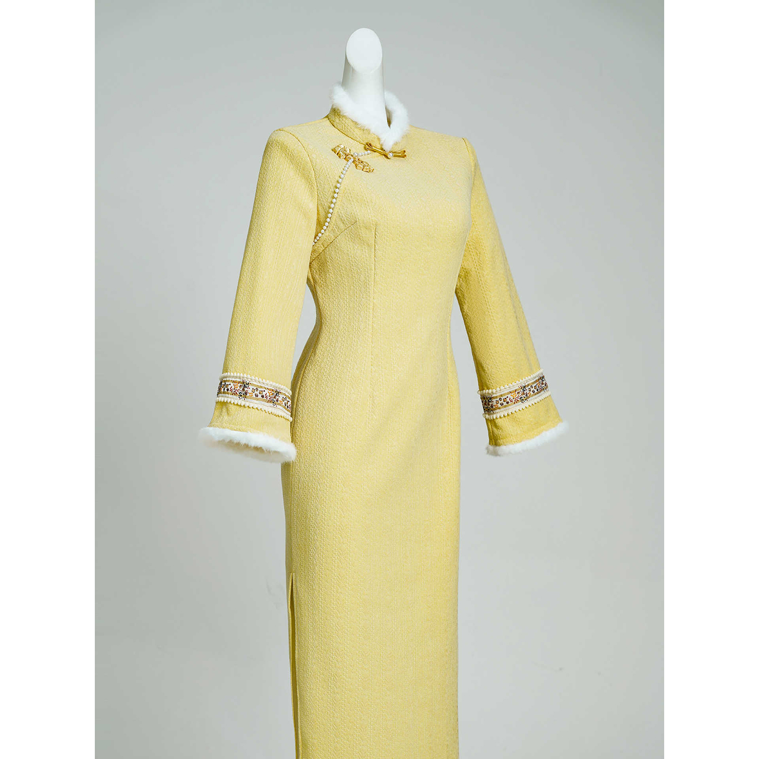 【芷赋】潇夫人自制黄色秋季旗袍改良年轻款少女高级感掐腰日常可穿