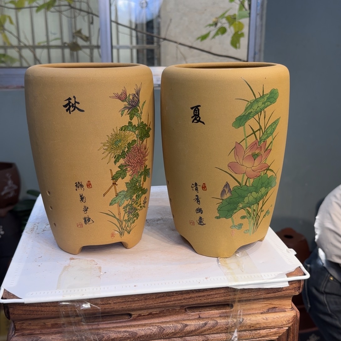 @***@紫砂花盆紫砂口径15