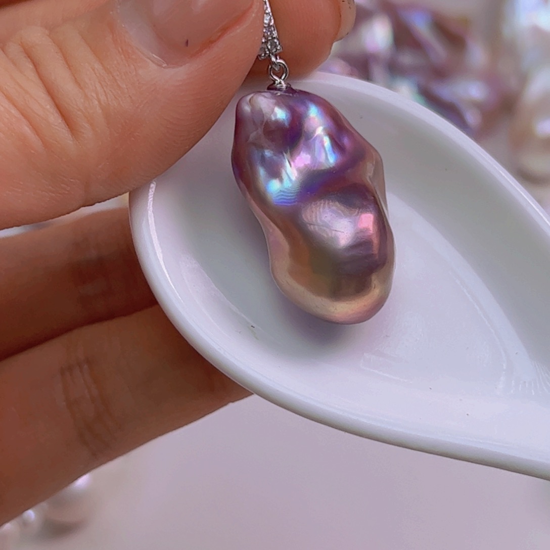 淡水珍珠未镶嵌吊坠(赠链)