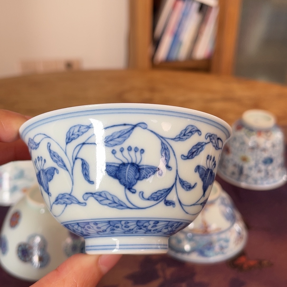 陶杯子源明青忆子午莲主人杯