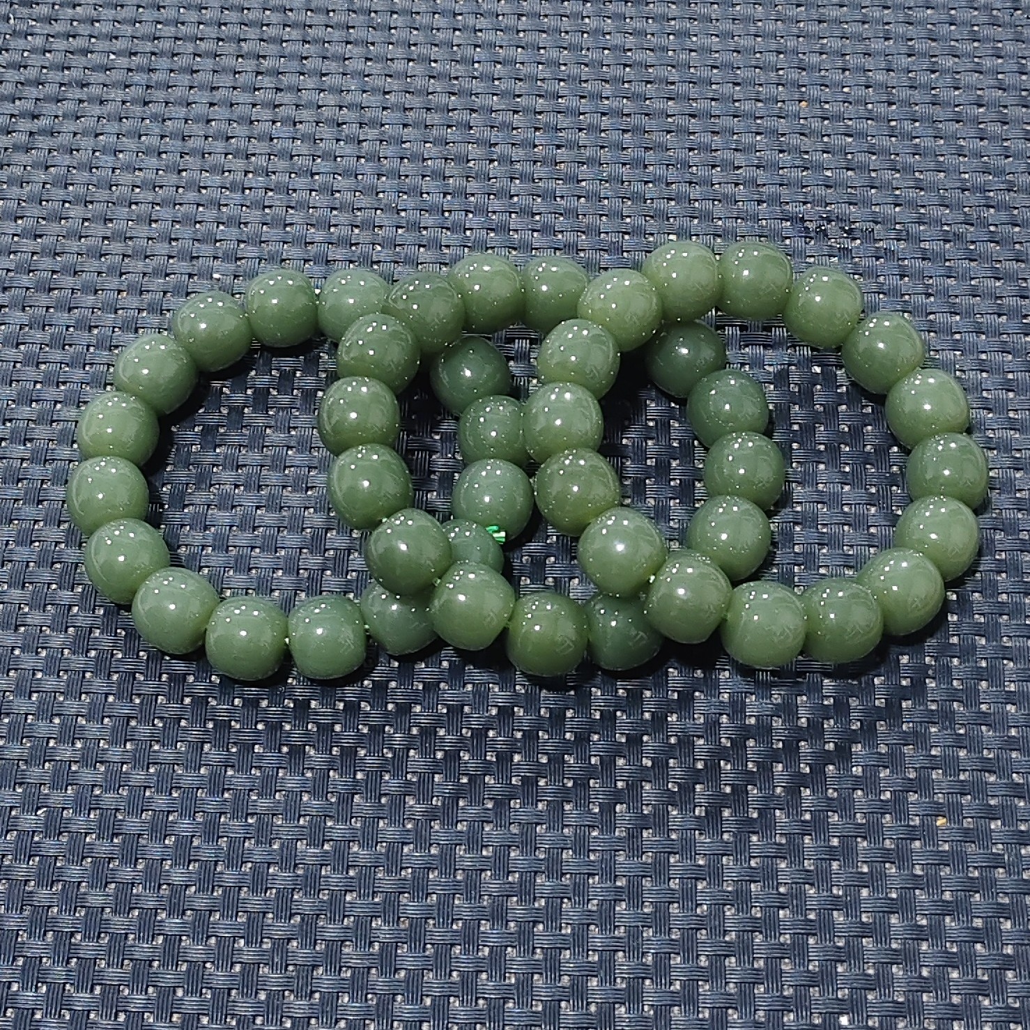 和田玉青黄口老型珠手串卡14mm多样性拍一发一