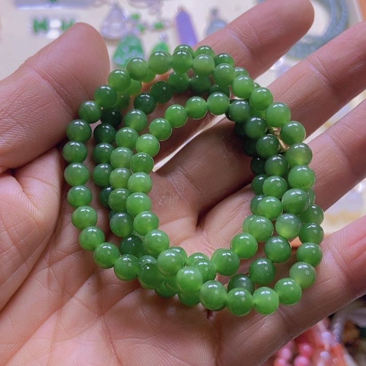 和田玉（碧玉）手链未镶嵌