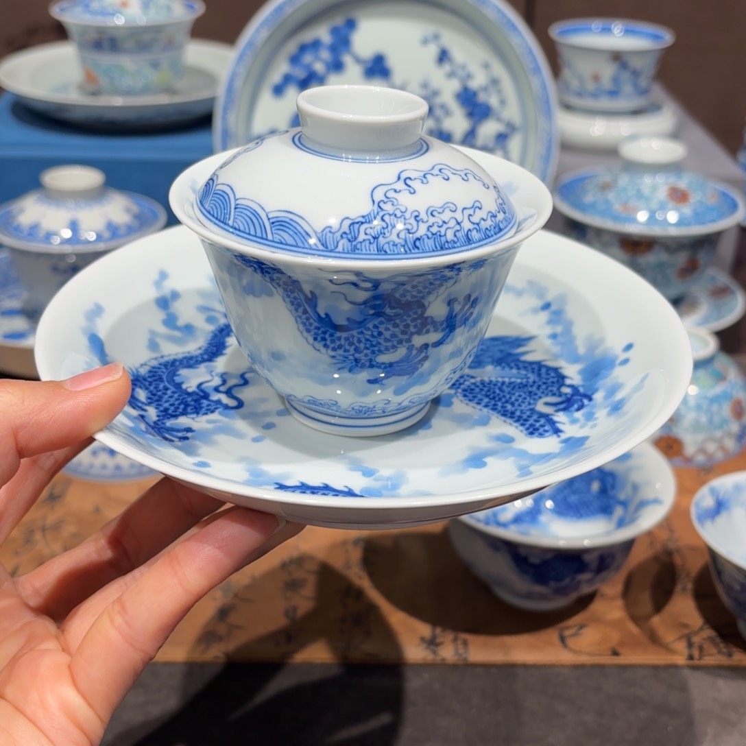 瓷片手工手绘陶瓷茶具