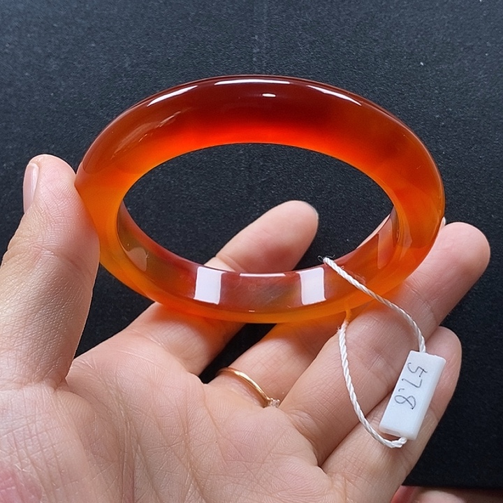 所***期玛瑙/玉髓未镶嵌手镯57.8