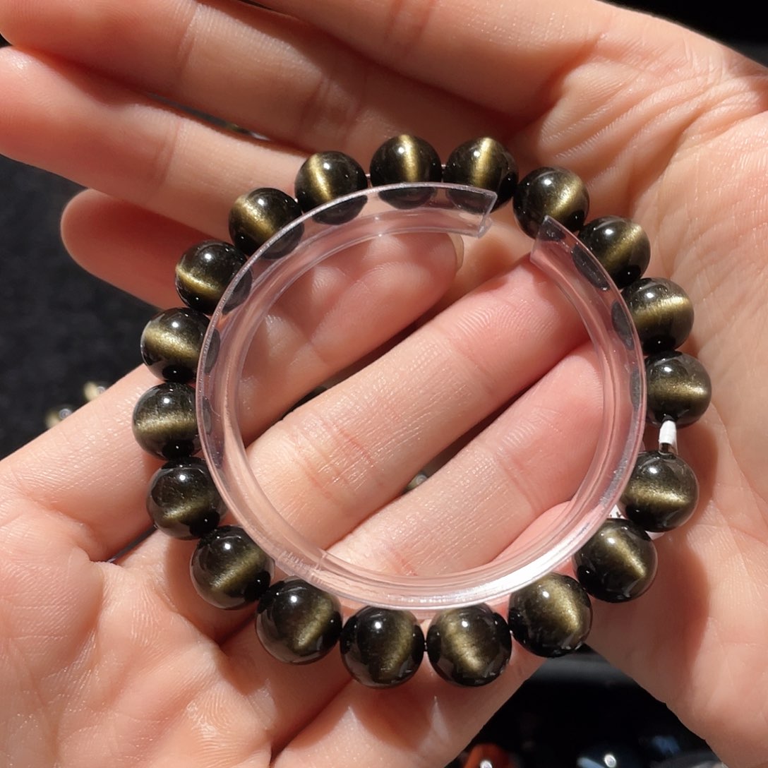 黑曜岩未镶嵌手链娜*?