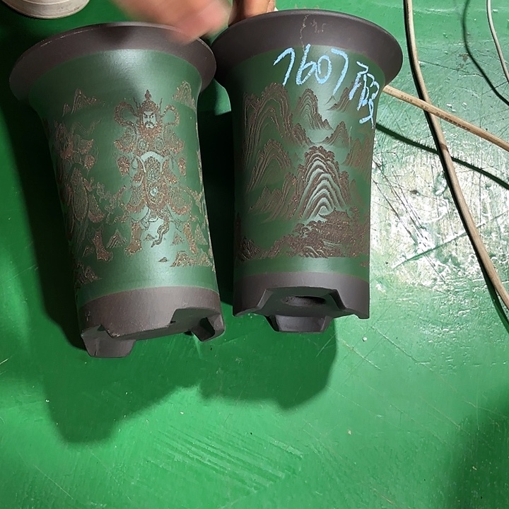 我***扬花盆紫砂微瑕小号